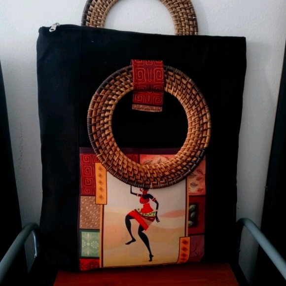 1PC Beautiful Afrocentric Deluxe Tote Bag - Picture 14 of 15